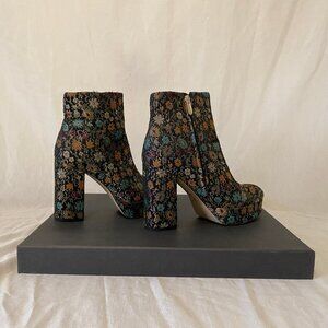 Sam Edelman Azra Brocade Platform Ankle Boots